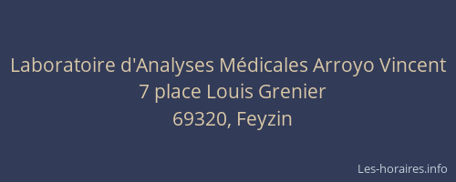 Laboratoire d'Analyses Médicales Arroyo Vincent