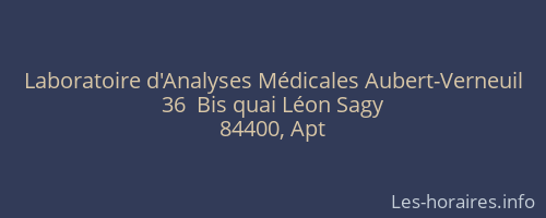 Laboratoire d'Analyses Médicales Aubert-Verneuil