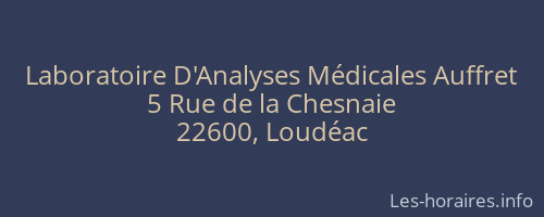 Laboratoire D'Analyses Médicales Auffret