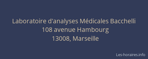 Laboratoire d'analyses Médicales Bacchelli