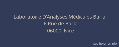 Laboratoire D'Analyses Médicales Barla