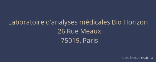 Laboratoire d'analyses médicales Bio Horizon