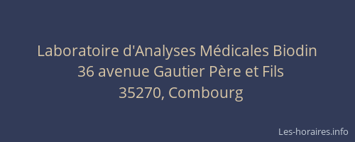 Laboratoire d'Analyses Médicales Biodin