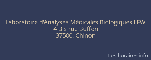 Laboratoire d'Analyses Médicales Biologiques LFW