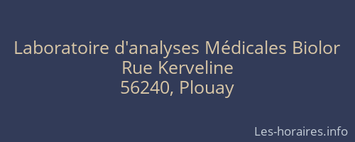 Laboratoire d'analyses Médicales Biolor