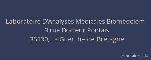 Laboratoire D'Analyses Médicales Biomedelom