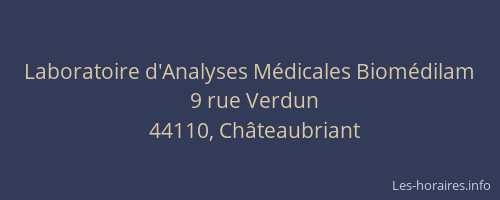 Laboratoire d'Analyses Médicales Biomédilam