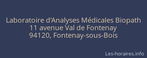 Laboratoire d'Analyses Médicales Biopath