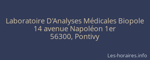 Laboratoire D'Analyses Médicales Biopole