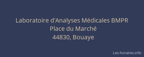 Laboratoire d'Analyses Médicales BMPR