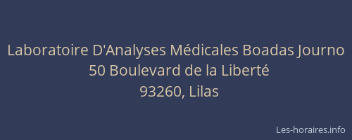 Laboratoire D'Analyses Médicales Boadas Journo