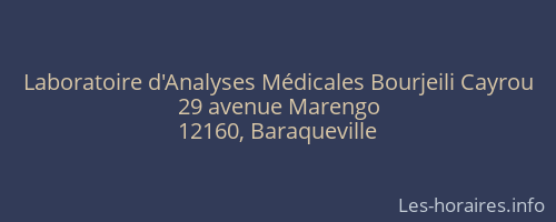 Laboratoire d'Analyses Médicales Bourjeili Cayrou