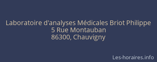 Laboratoire d'analyses Médicales Briot Philippe
