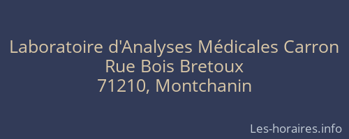 Laboratoire d'Analyses Médicales Carron