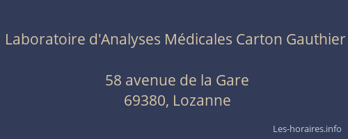Laboratoire d'Analyses Médicales Carton Gauthier