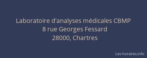 Laboratoire d'analyses médicales CBMP