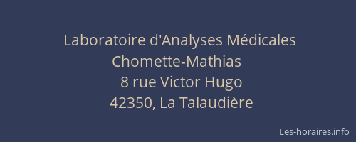 Laboratoire d'Analyses Médicales Chomette-Mathias
