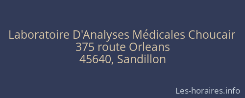 Laboratoire D'Analyses Médicales Choucair