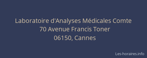 Laboratoire d'Analyses Médicales Comte