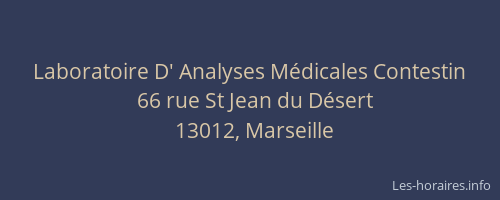 Laboratoire D' Analyses Médicales Contestin