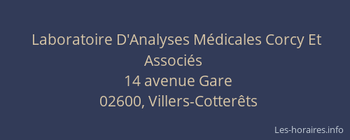 Laboratoire D'Analyses Médicales Corcy Et Associés