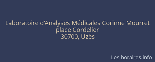 Laboratoire d'Analyses Médicales Corinne Mourret