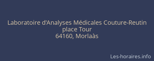 Laboratoire d'Analyses Médicales Couture-Reutin