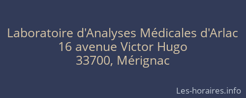 Laboratoire d'Analyses Médicales d'Arlac