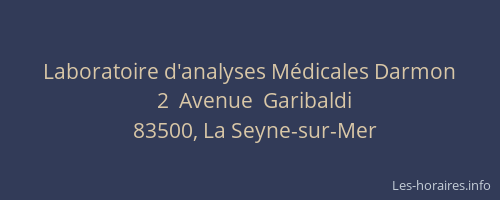 Laboratoire d'analyses Médicales Darmon