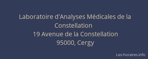 Laboratoire d'Analyses Médicales de la Constellation