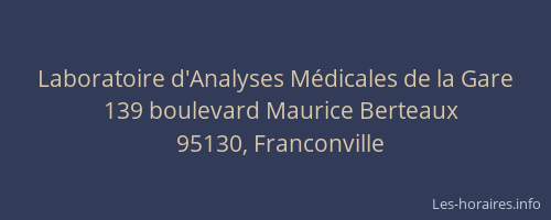 Laboratoire d'Analyses Médicales de la Gare