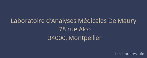 Laboratoire d'Analyses Médicales De Maury