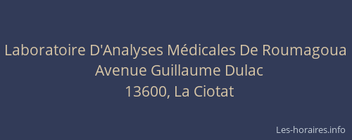 Laboratoire D'Analyses Médicales De Roumagoua