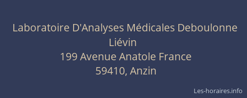 Laboratoire D'Analyses Médicales Deboulonne Liévin