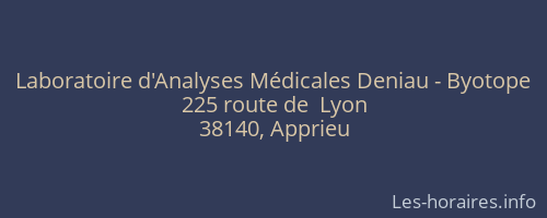 Laboratoire d'Analyses Médicales Deniau - Byotope