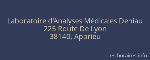 Laboratoire d'Analyses Médicales Deniau