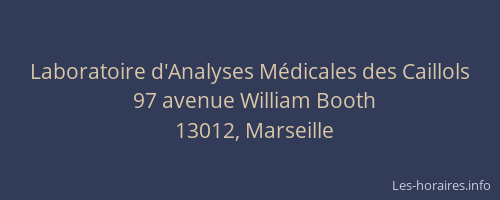Laboratoire d'Analyses Médicales des Caillols