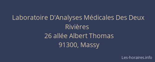 Laboratoire D'Analyses Médicales Des Deux Rivières