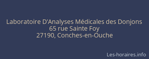Laboratoire D'Analyses Médicales des Donjons
