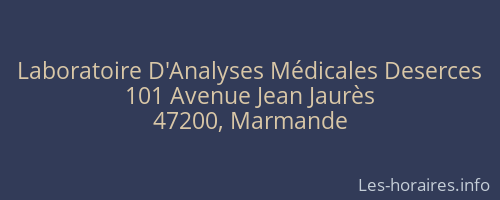 Laboratoire D'Analyses Médicales Deserces