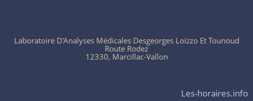 Laboratoire D'Analyses Médicales Desgeorges Loizzo Et Tounoud
