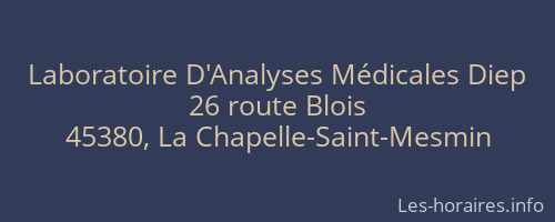 Laboratoire D'Analyses Médicales Diep
