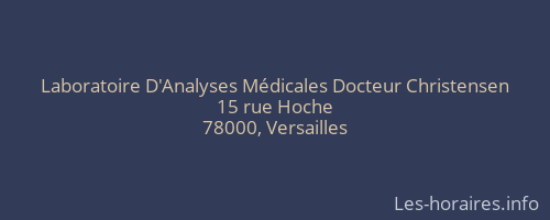 Laboratoire D'Analyses Médicales Docteur Christensen