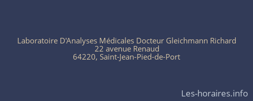 Laboratoire D'Analyses Médicales Docteur Gleichmann Richard