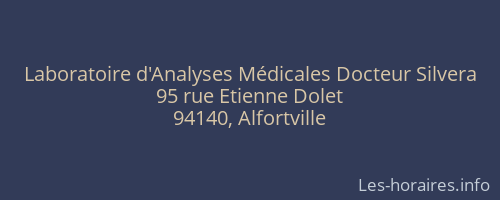 Laboratoire d'Analyses Médicales Docteur Silvera