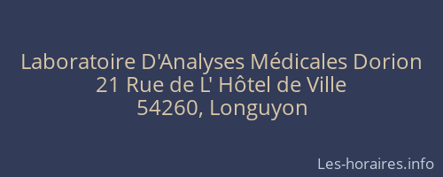 Laboratoire D'Analyses Médicales Dorion