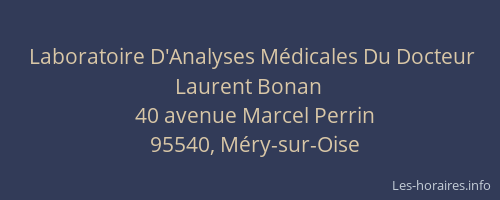 Laboratoire D'Analyses Médicales Du Docteur Laurent Bonan