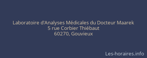 Laboratoire d'Analyses Médicales du Docteur Maarek