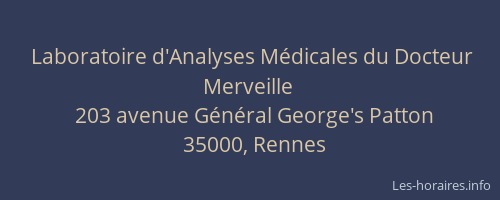 Laboratoire d'Analyses Médicales du Docteur Merveille