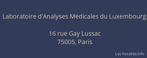 Laboratoire d'Analyses Médicales du Luxembourg